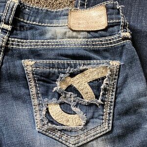 Women’s Distressed Blue Denim Big Star jeans